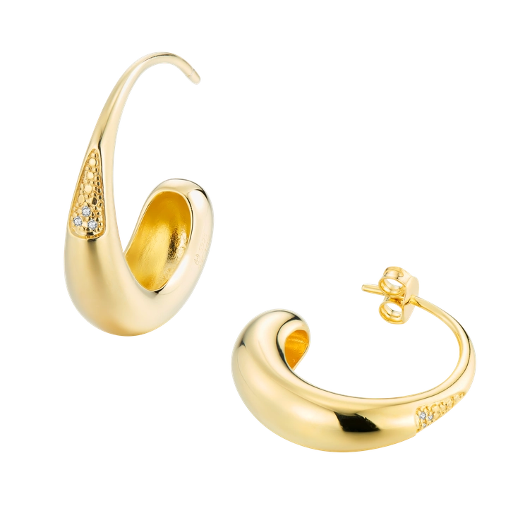 Honey Drip Large Hoops